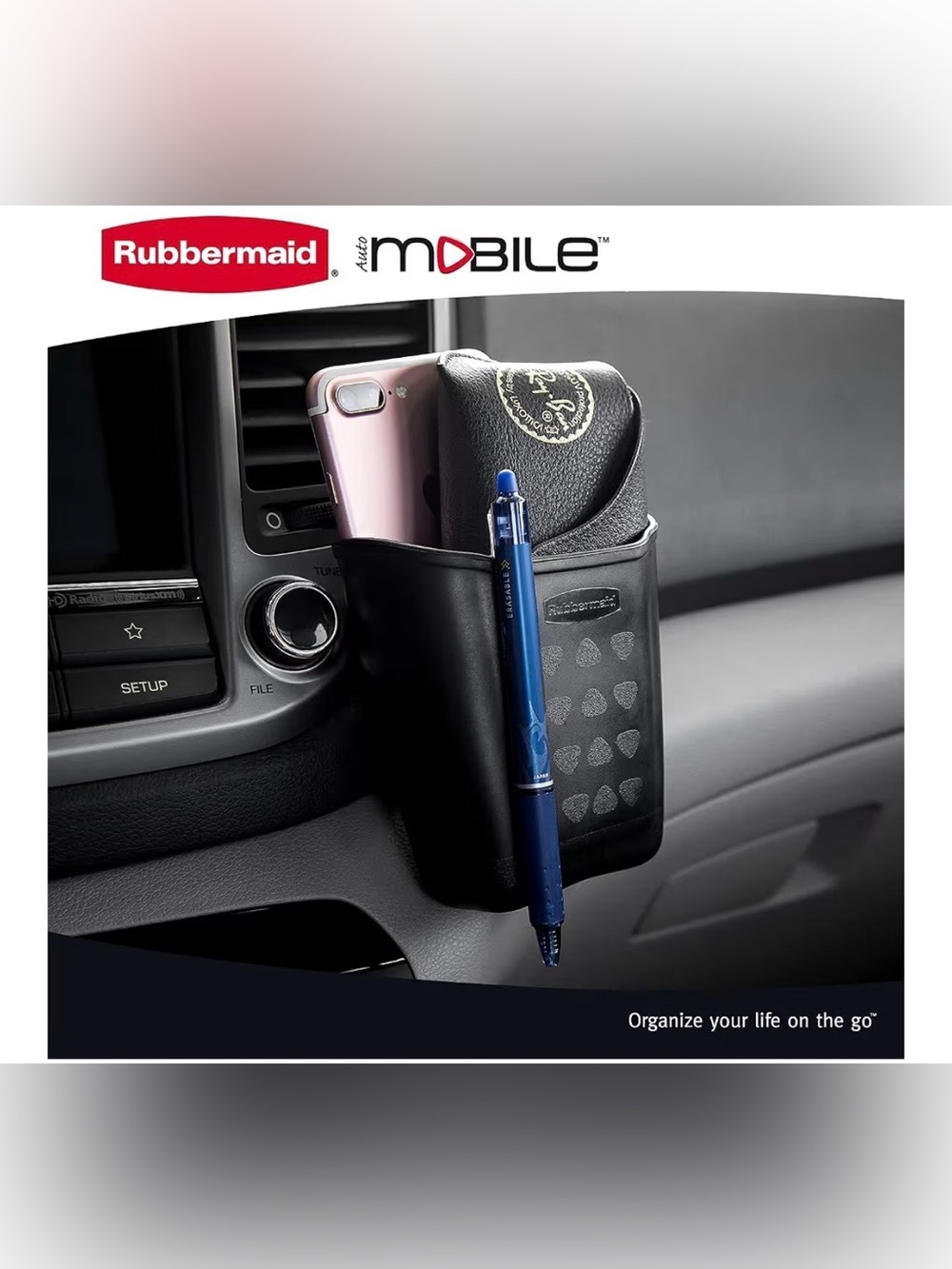 Rubbermaid Black Car Vent Phone & Accessory Pouch